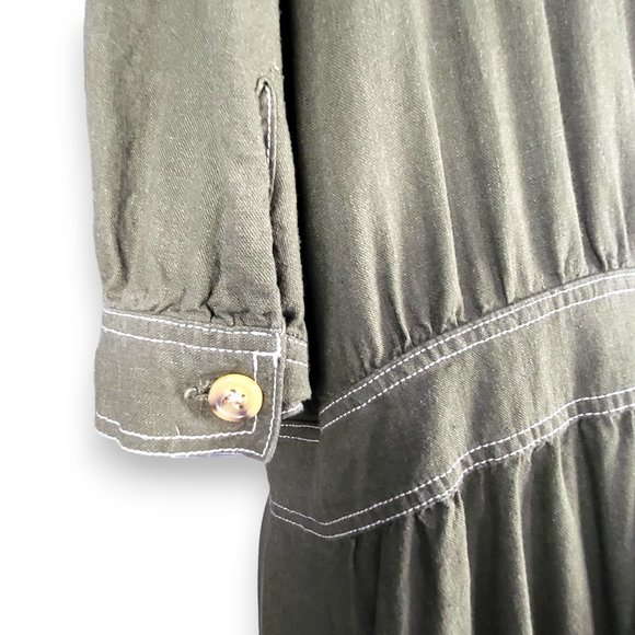 WHO WHAT WEAR Linen Blend Button Front Dress 2XL - Picture 4 of 5